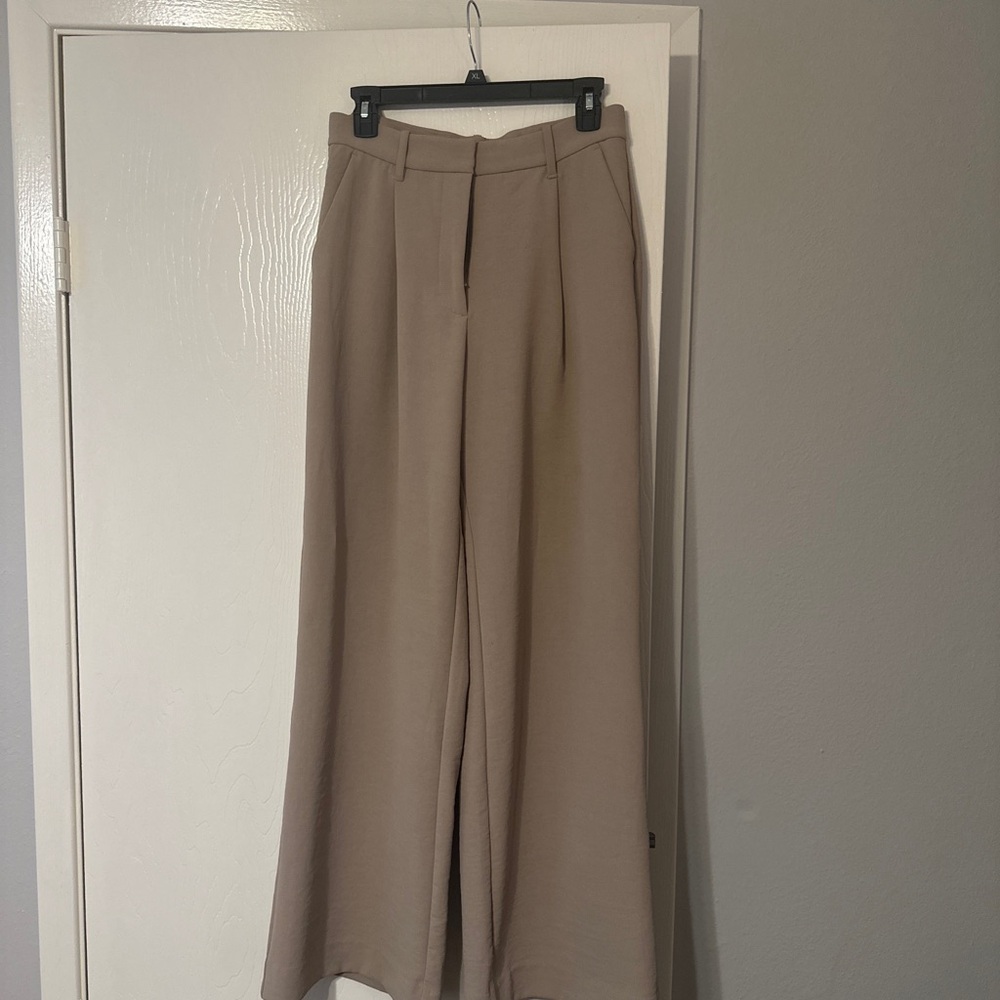 Abercrombie Beige Wide-Leg Trousers
